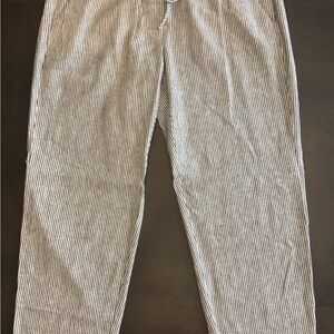 J. Crew Black and White Striped Chinos